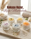 CAM KASEDE SOYA WAX ÇİÇEK MUM
