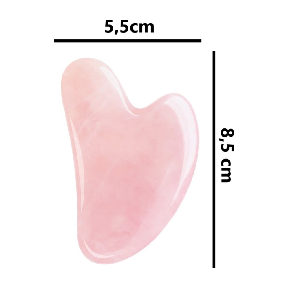 Pembe Kuvars Gua Sha Doğal Masaj Taşı