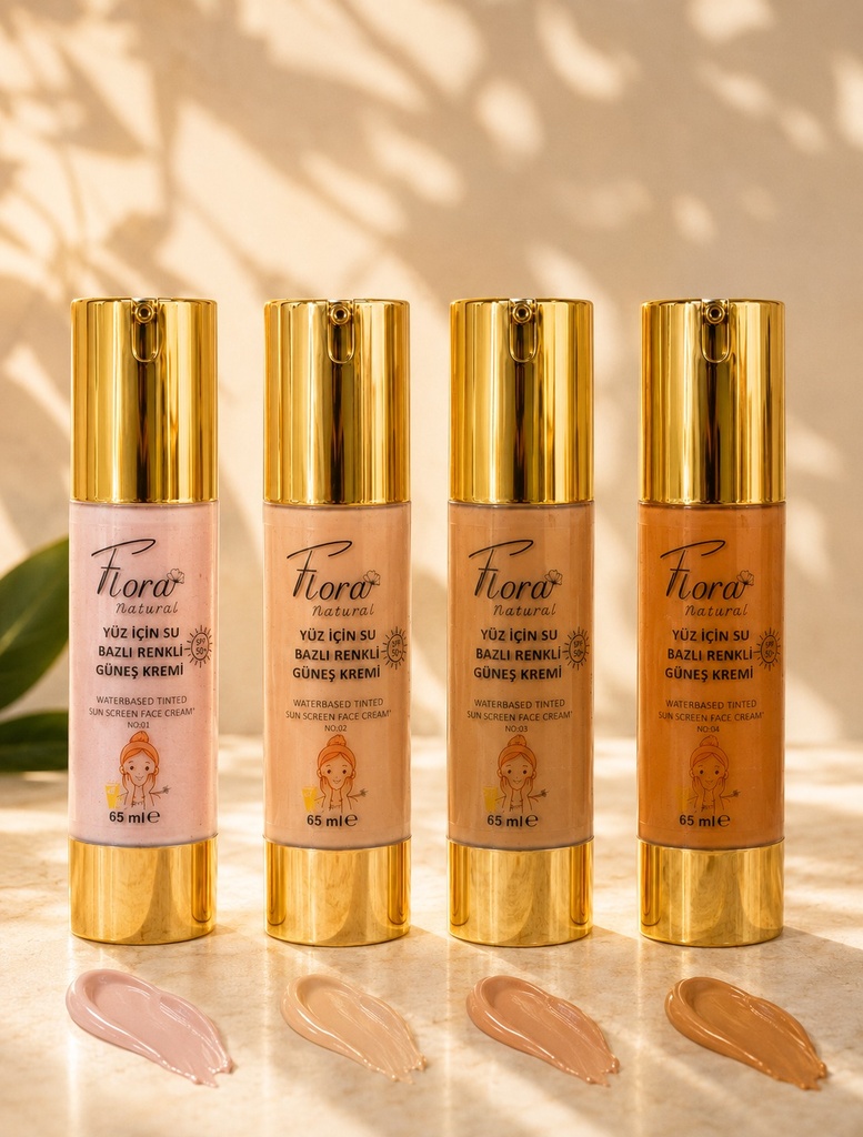 YÜZ İÇİN SU BAZLI RENKLİ GÜNEŞ KREMİ 50 ML NO:01