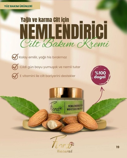 YAĞLI VE KARMA CİLTLER İÇİN NEMLENDİRİCİ YÜZ KREMİ