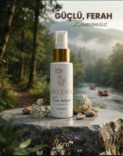 MELENİA KOLONYA 75 ML ŞEFFAF-GOLD SPREY KAPAKLI