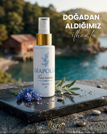 DİAPOLİA KOLONYA 75 ML ŞEFFAF-GOLD SPREY KAPAKLI 